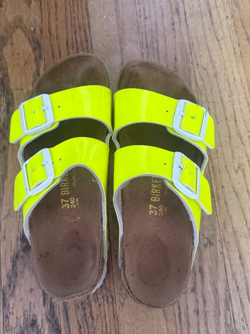 Yellow leather Birkenstock Sandals size 37